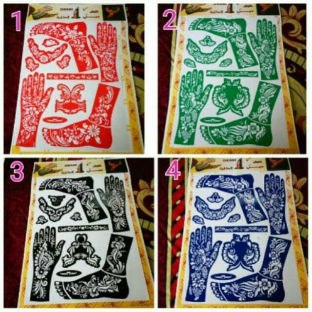 ⭐HS⭐ CETAKAN HENNA BESAR TANGAN DAN KAKI