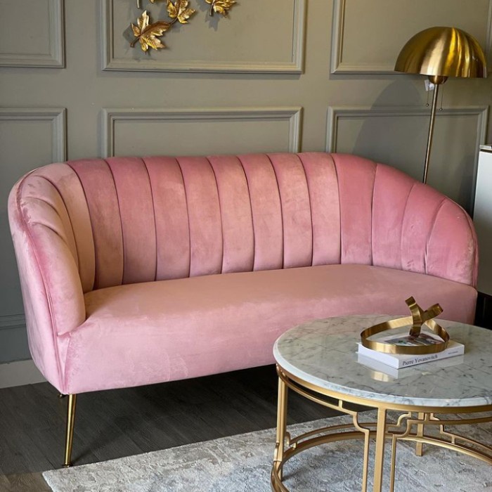 Cover sofa pink