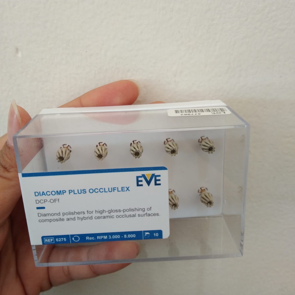 Eve Diacomp Plus Occluflex Abu-abu Putih Poles Resin Komposit composite polishing bur glossy komposit