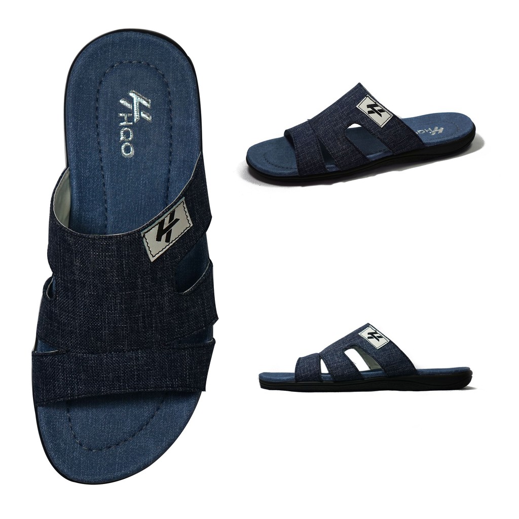 HQo Sandal Pria Terbaru / Sandal Selop Pria / Sandal Pria Denim / Sandal Pria Kasual / VINO