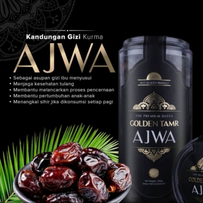 

Premium Buah KURMA AJWA Asli Aliyah Madinah Kurma Ajwah Original BPOM