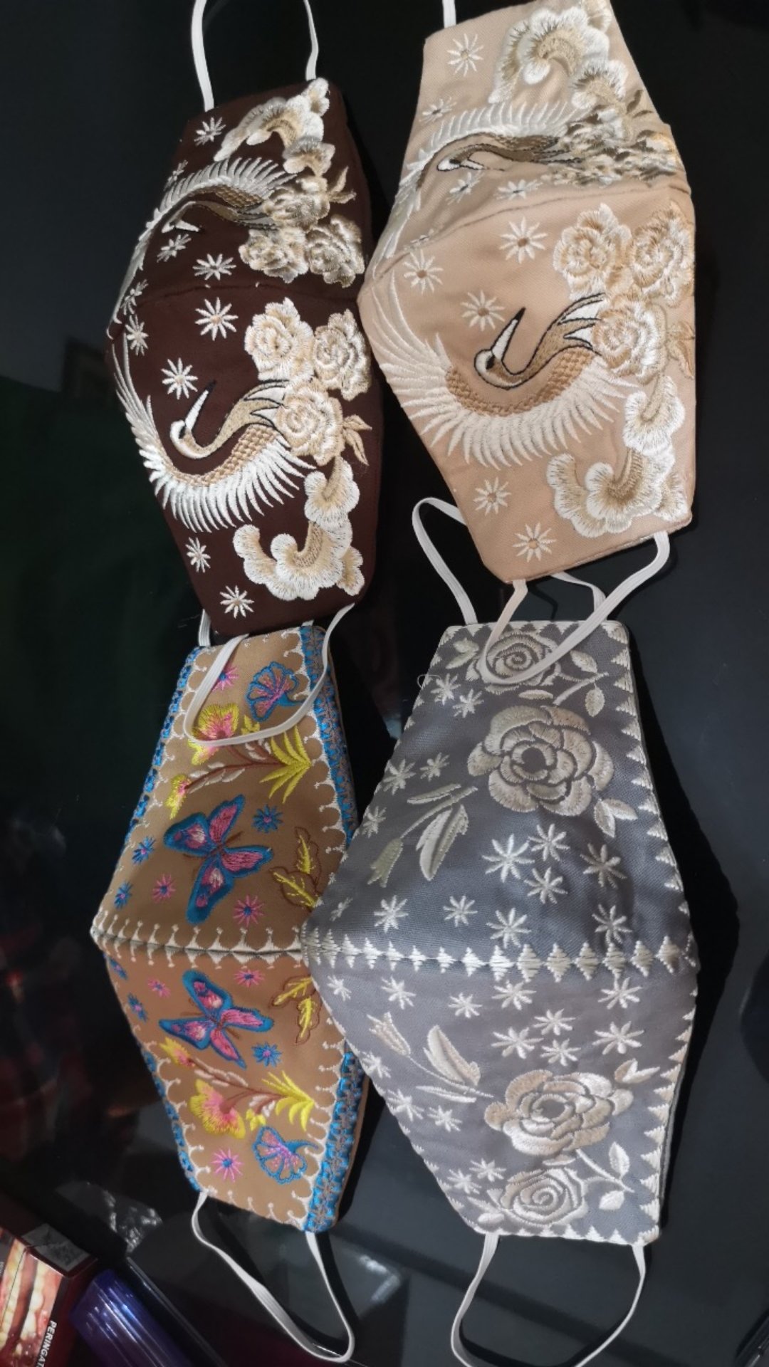 Masker Full Bordir Hijab / Earloop Nyaman