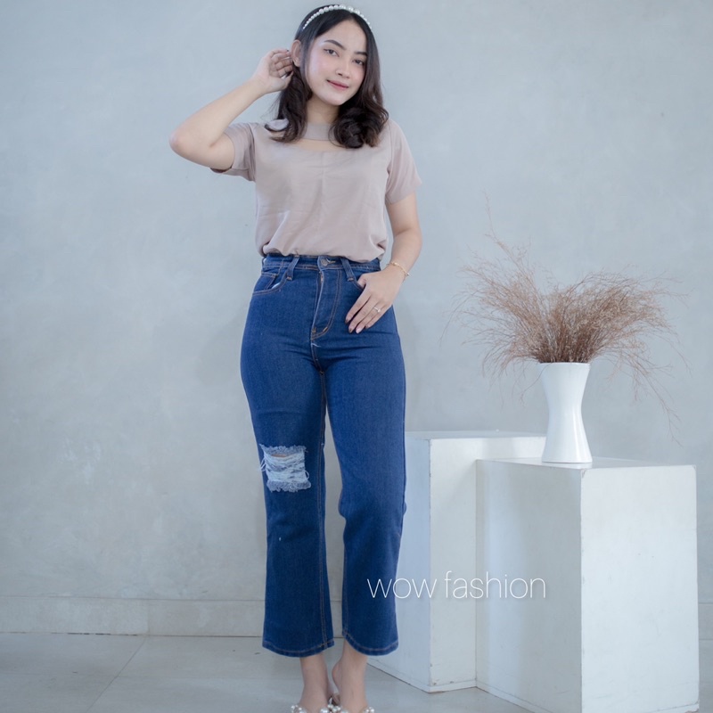 JIMISO CELANA JEANS HIGWAIST PREMIUM WANITA