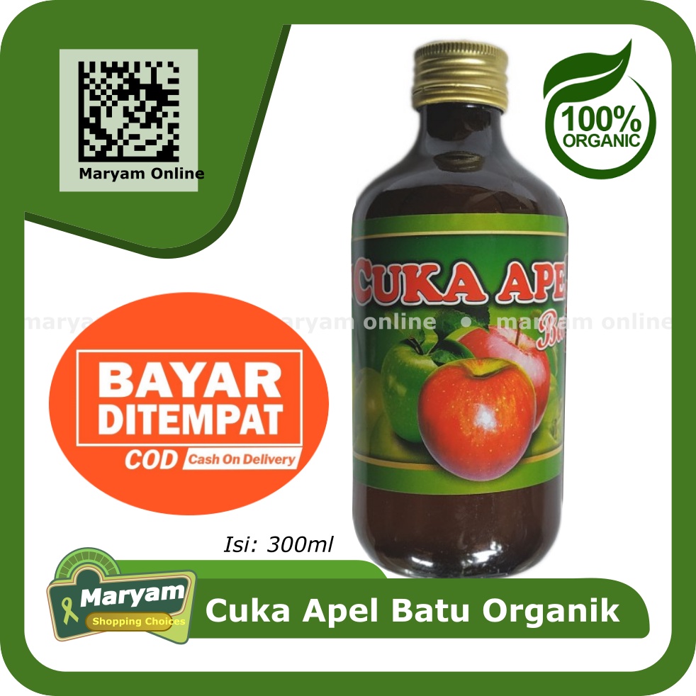 Cuka Apel Batu Organik 300ml - Cuka Apel Batu Malang