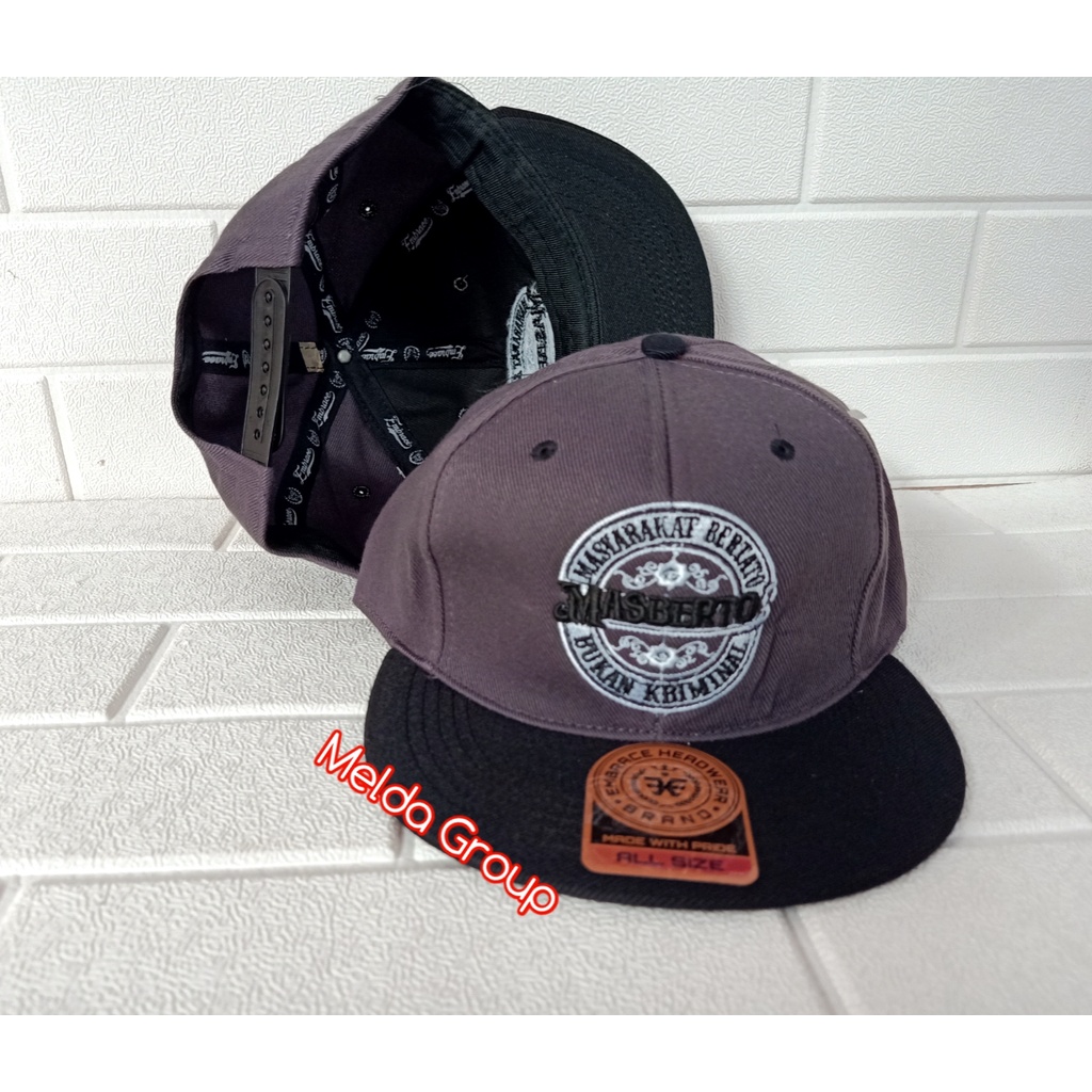 Terlaris Topi Snapback 5 Panel Bordir MASBERTO