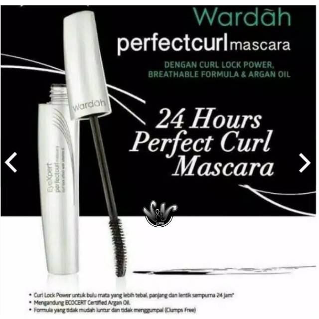 WARDAH PERFECT CURL LONG LASTING MASCARA 24HOURS/WARDAH/MASCARA WARDAH/KOSMETIK MATA/MAKEUP/KOSMETIK