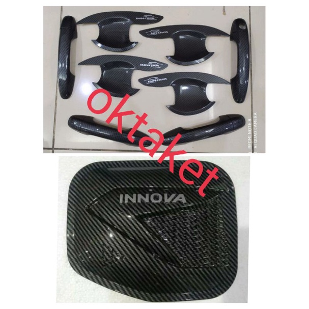 paket outer handle tank cover all new innova 2016 2018 2021 gr sport full carbon