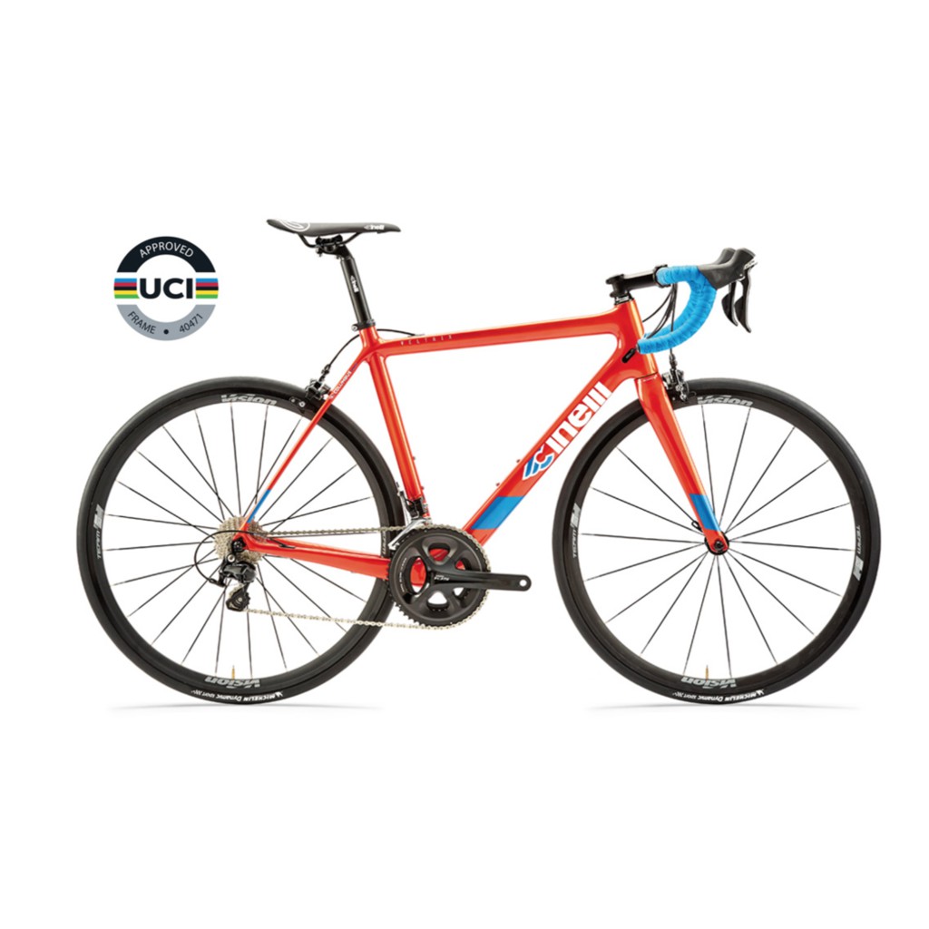 SEPEDA CINELLI VELTRIX DISC ROAD BIKE WITH SHIMANO 105 - BLUE BURNS ORANGE