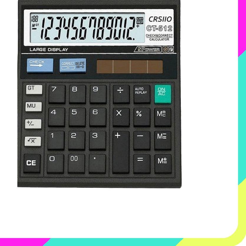 

Terlaris!! ☛BELIDEH☚ 12 Digit Kalkulator Check / Kakulator Dagang Besar / Calculator CT 512 MURAH S020``