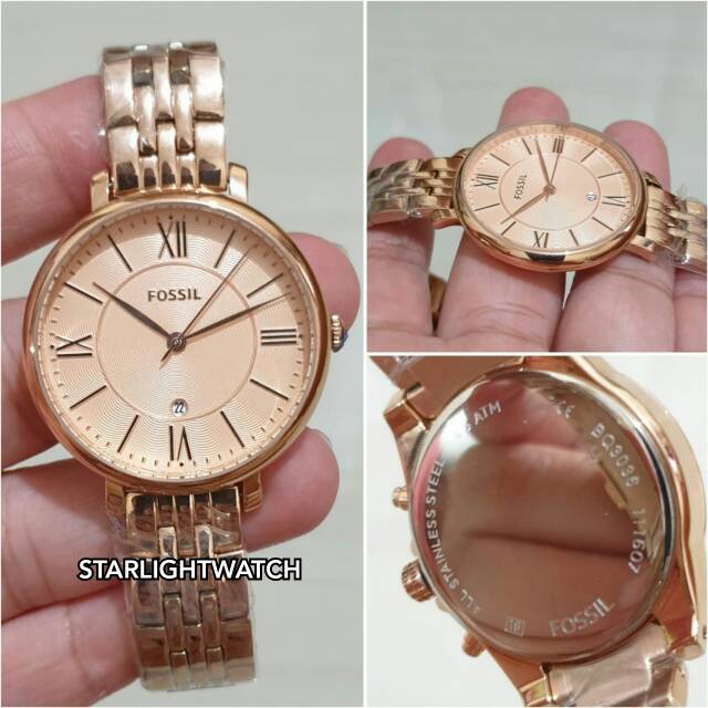 JAM TANGAN WANITA FOSSIL BQ3036 ROSEGOLD KUALITAS ORIGINAL