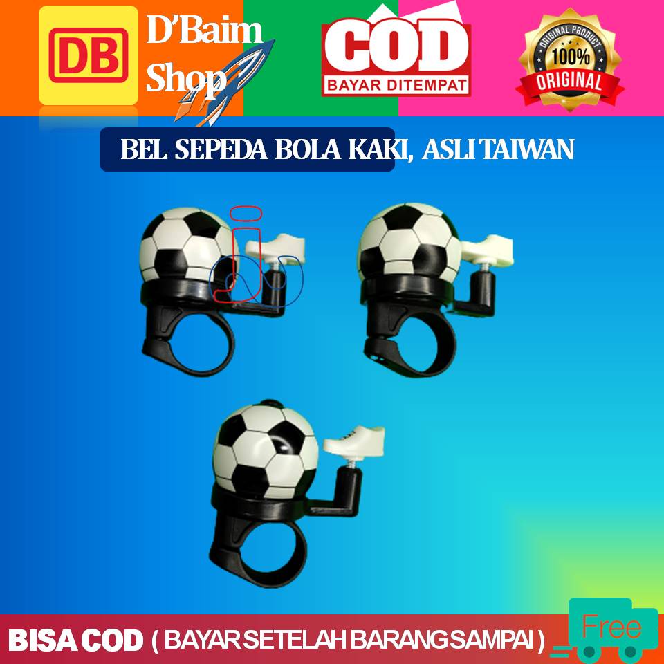 Bel Sepeda Bola Kaki Taiwan Kualiatas Asli,,, Nyaring Keras