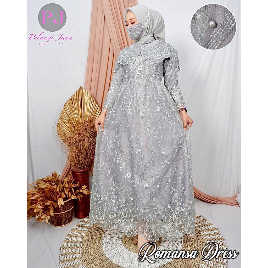 Gamis Tulle Romansa Pelangi Jaya / Gamis / Gamis Pesta / Gamis Modern / Kebaya Brukat / Kebaya Gamis