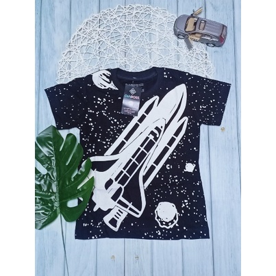 COD FREE ONGKIR terlaris kaos oshBOSS anak roket hitam usia 1-7 tahun-1