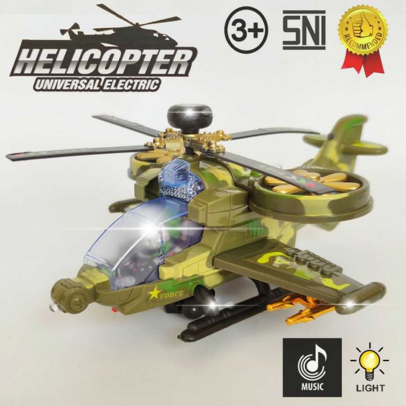 MAINAN HELIKOPER ARMY PESAWAT TEMPUR BALING BALING PUTAR
