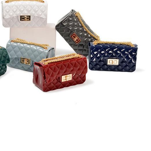 ✪ TAS SELEMPANG WANITA JELLY GLOSSY RANTAI GOLD SIZE 18 CM | GLOSSY RANTAI GOLD ➸