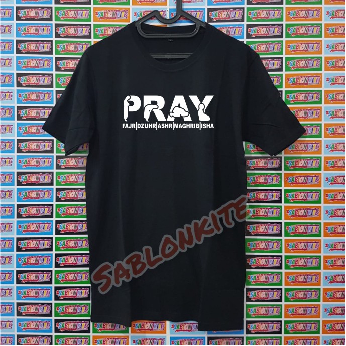 MURAH!!! KAOS SABLON PRAY DOA PUASA BAHAN KAOS COMBED 30S KUALITAS DISTRO