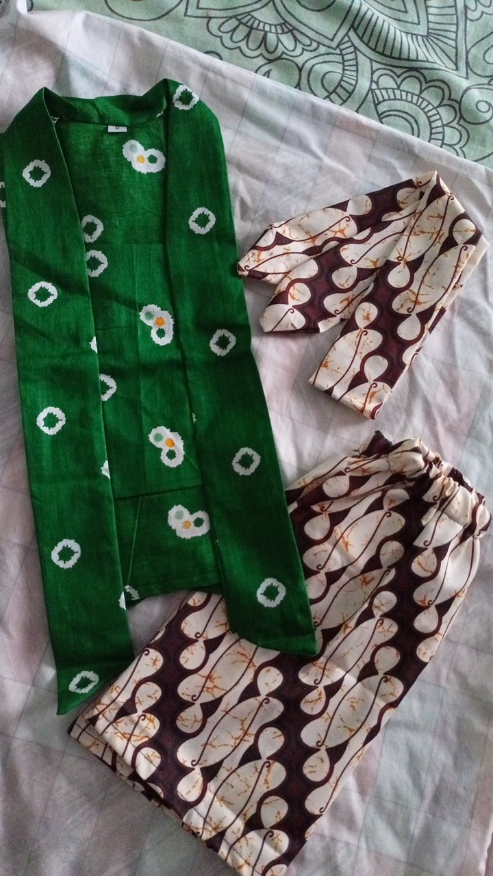 Kebaya Jumputan Katun Batik | Setelan Kebaya Anak Bahan Jumputan Katun Batik | Jumputan Katun Batik
