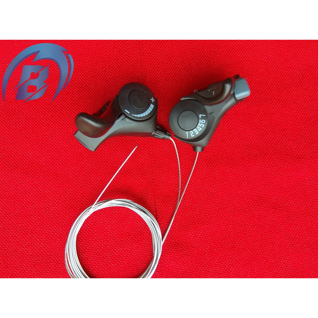 Shifter Minion Sepeda Lipat Shifter 7 Speed Lipat Operan Gigi Sepasang