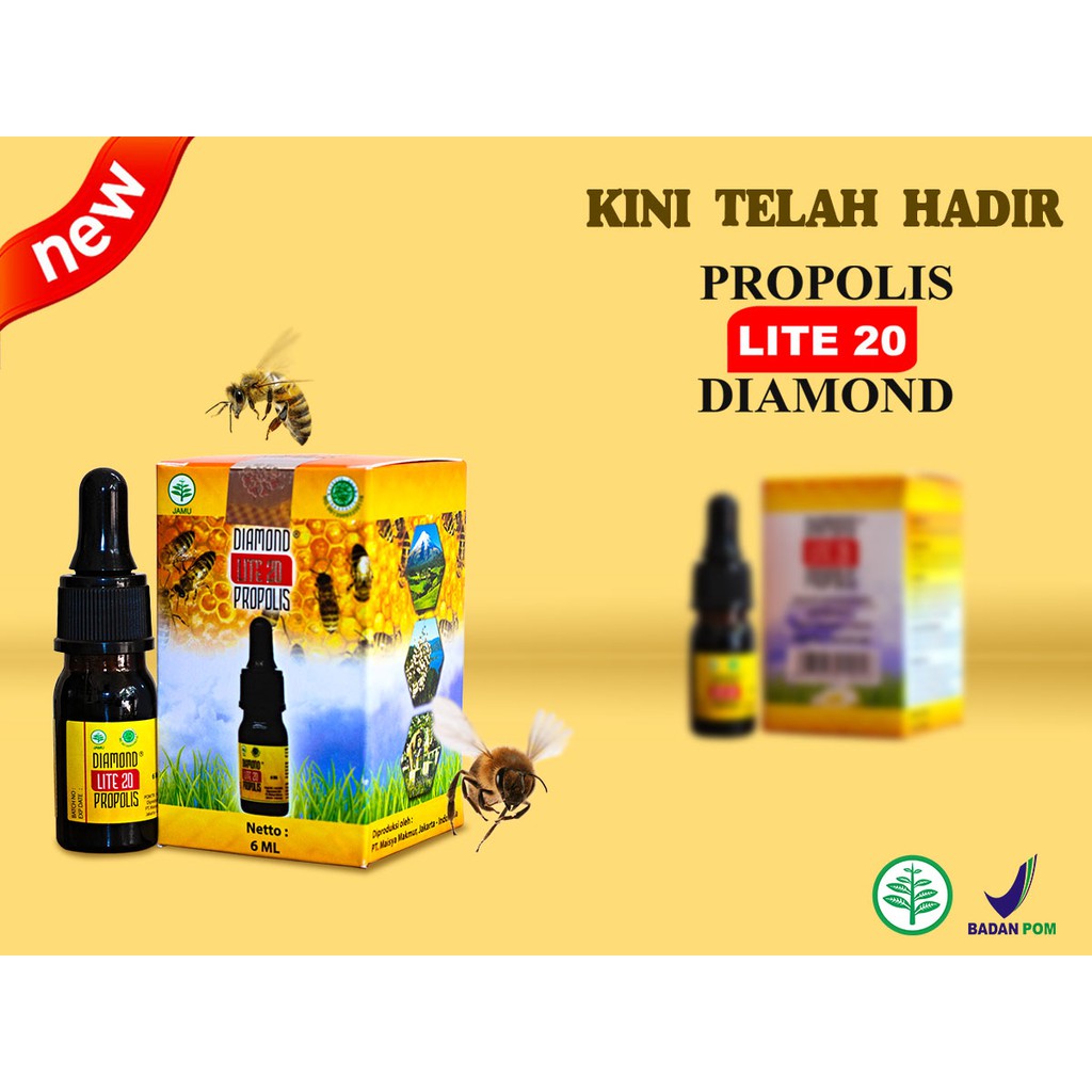 Propolis Diamond Lite 20 eceran perbotol new zeland 100% Asli