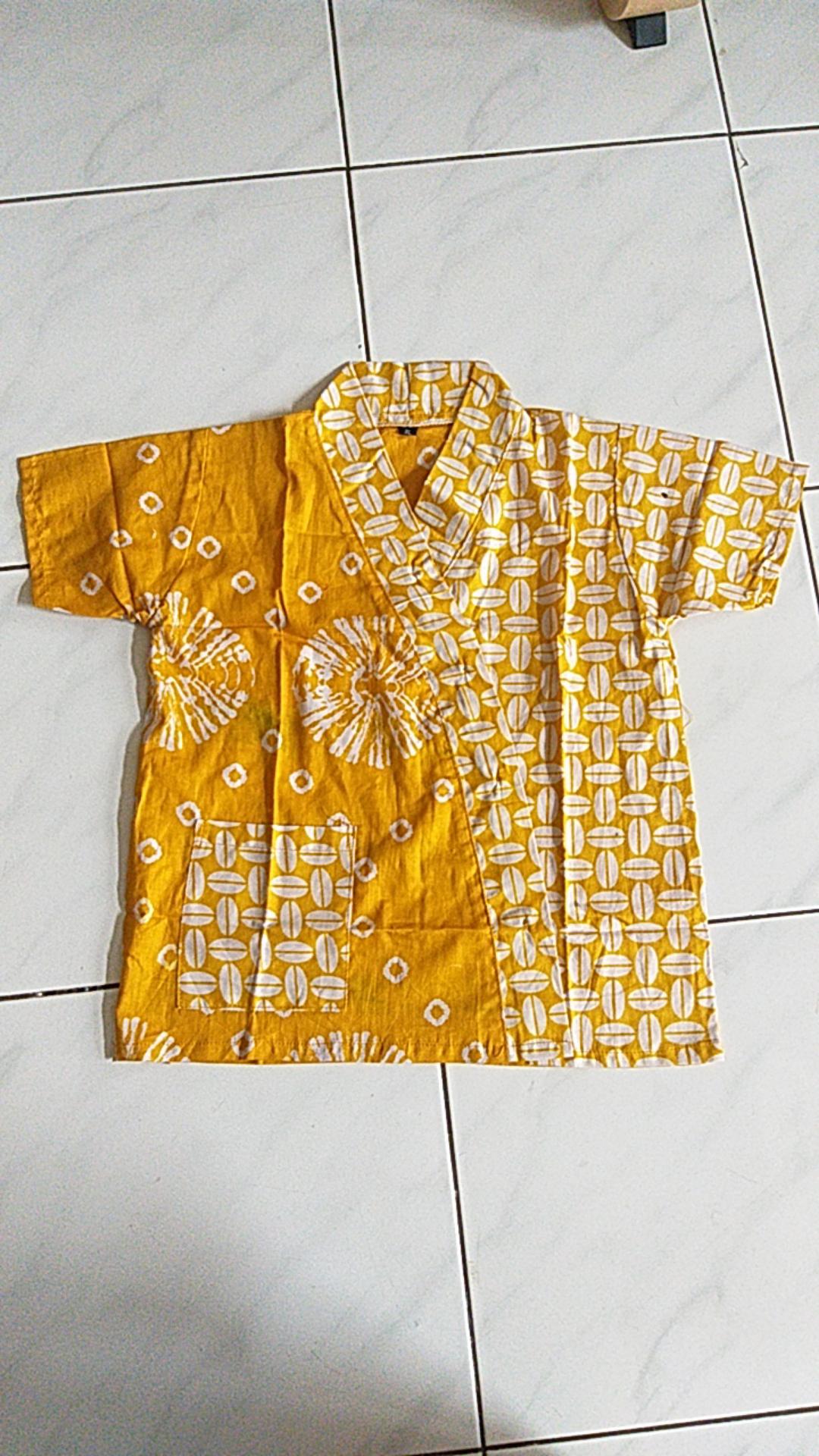 Blus Kimono Batik Unisex 4 Varian Bahan Katun Halus Bisa Dipakai Boys / Girls Nyaman Dan Tidak Panas