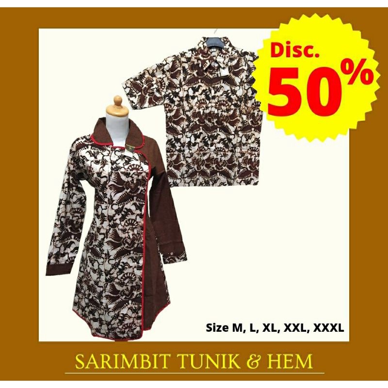 [DISKON 50% ALL ITEM] DRESS HEM BLUS BATIK MURAH / BAJU KERJA KANTOR / SET BATIK LOWO / BLUS KANTOR 