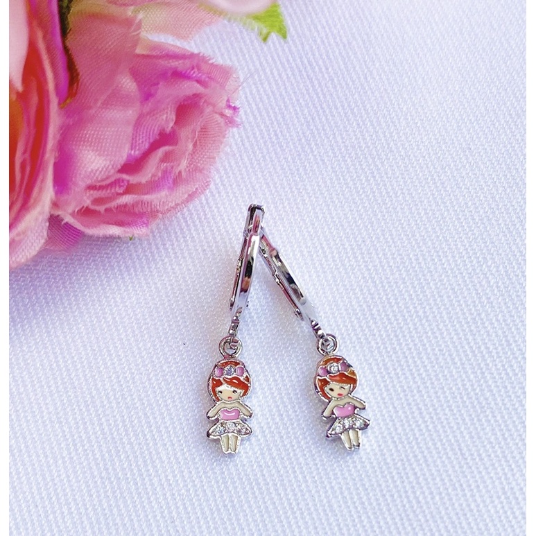 Anting Anak Pink Balerina Kristal