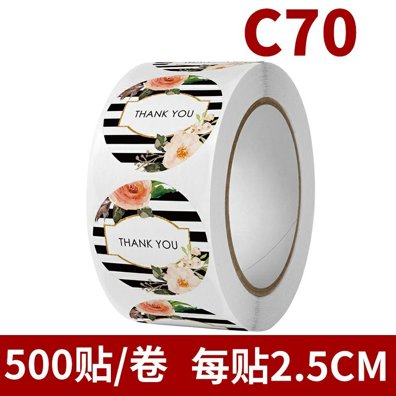 [MYUME.STORE] 500 pcs Stiker thank you/segel thank you/thanks for order/ label online shop-V