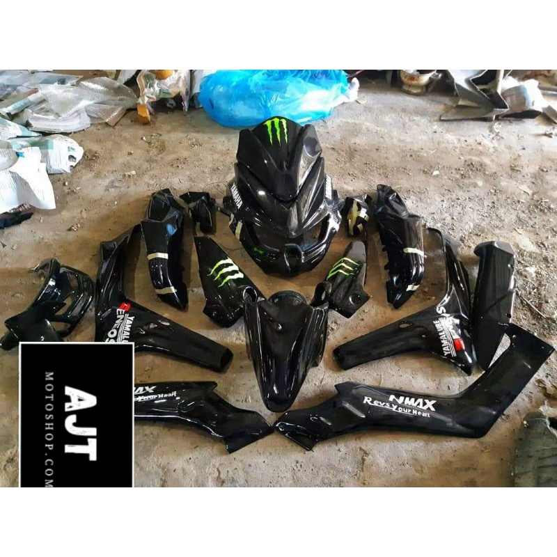 FULL BODY CUSTOM PREDATOR NMAX OLD dan NMAX NEW HITAM MONSTER