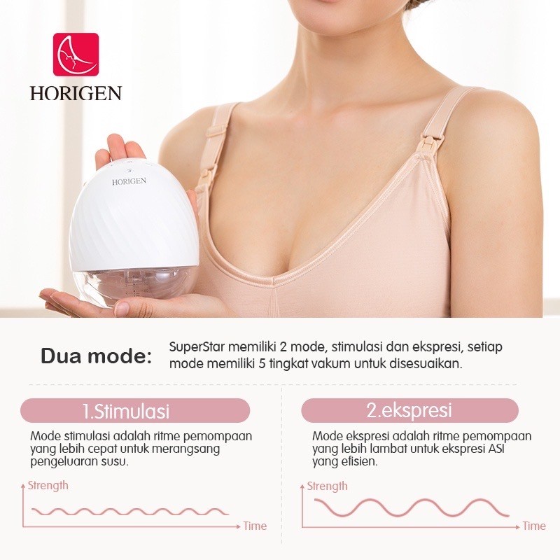 Horigen SuperStar Pompa Asi Elektrik Handsfree / Wearable Breastpump