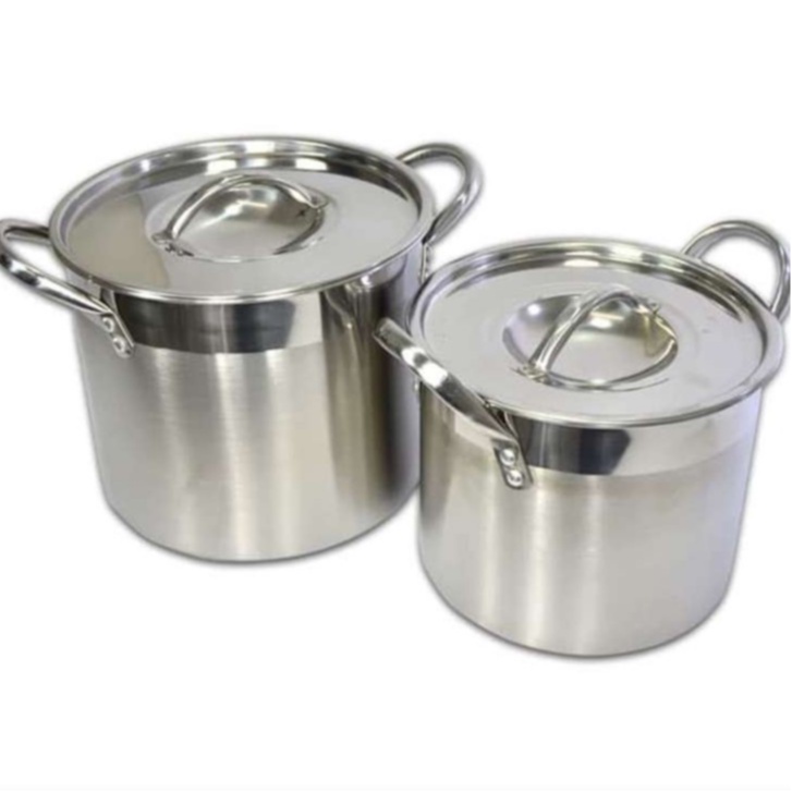 Panci Supra Stock Pot 2 Set Stainless Steel 12QT/16QT
