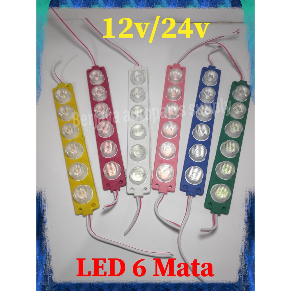 Lampu Led 6 Mata 6W 12V/24V  Kolong variasi truk mobil motor