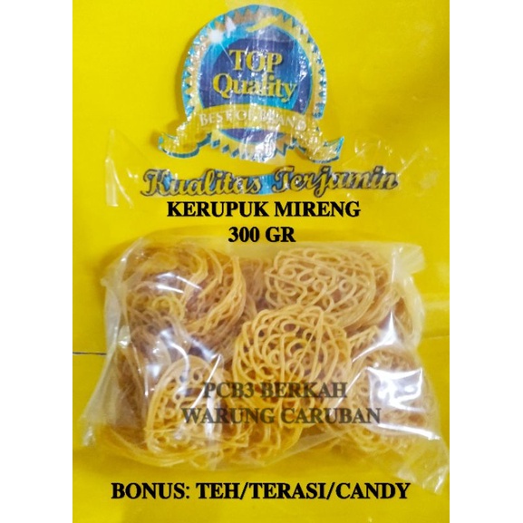 

@300GR KERUPUK MIERENG MENTAH (kerupuk Asinan Bogor) BONUS TEH/TERASI/CANDY