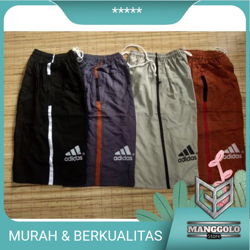 Celana Pendek Kolor Kain Katun Santai Celana Pendek Kolor Resleting