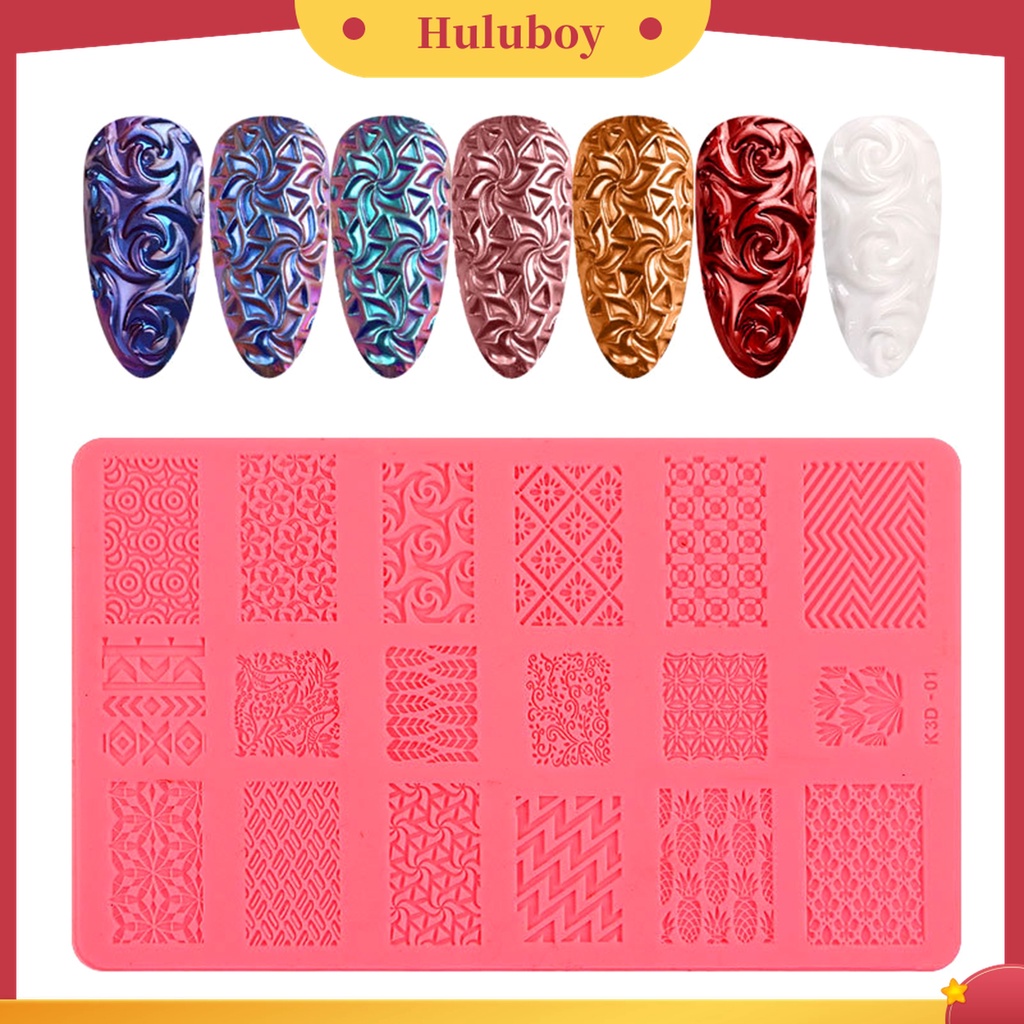 Huluboy Huluboy♡ Template Kuku Bahan Silikon Warna-Warni Untuk Wanita