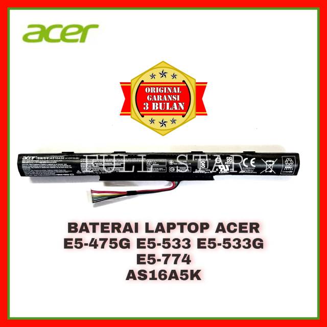 Baterai Acer Aspire E5-475 E5-475G E5-575 E5-575G E5-553G E5-573G ES1-432 AS16A5K AS16A7K AS16A8K