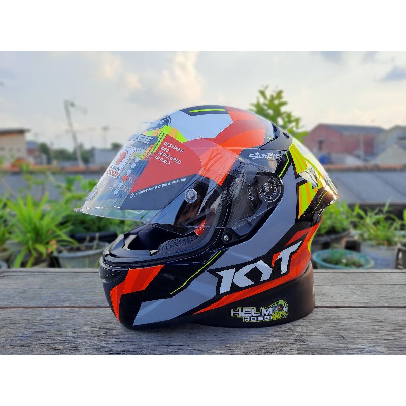 Helm KYT TT COURSE - Jaume Masia 2019 ORIGINAL || visor flat Clear + DD RING TTC - TT-COURSE SNI DOT