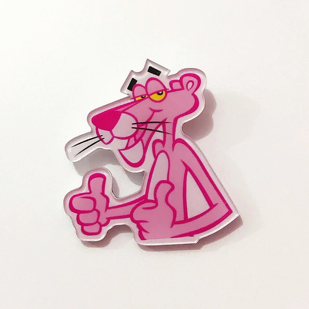 Pink Panther Bros Lencana Akrilik Pin Imut Lucu Kartun Girlish