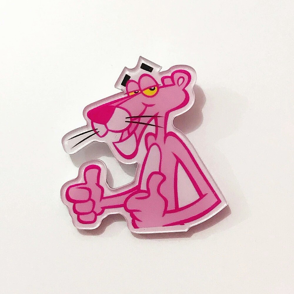 Pink Panther Bros Lencana Akrilik Pin Imut Lucu Kartun Girlish Pink Panther Bros Lencana Akrilik Pin Imut Lucu Kartun Girlish