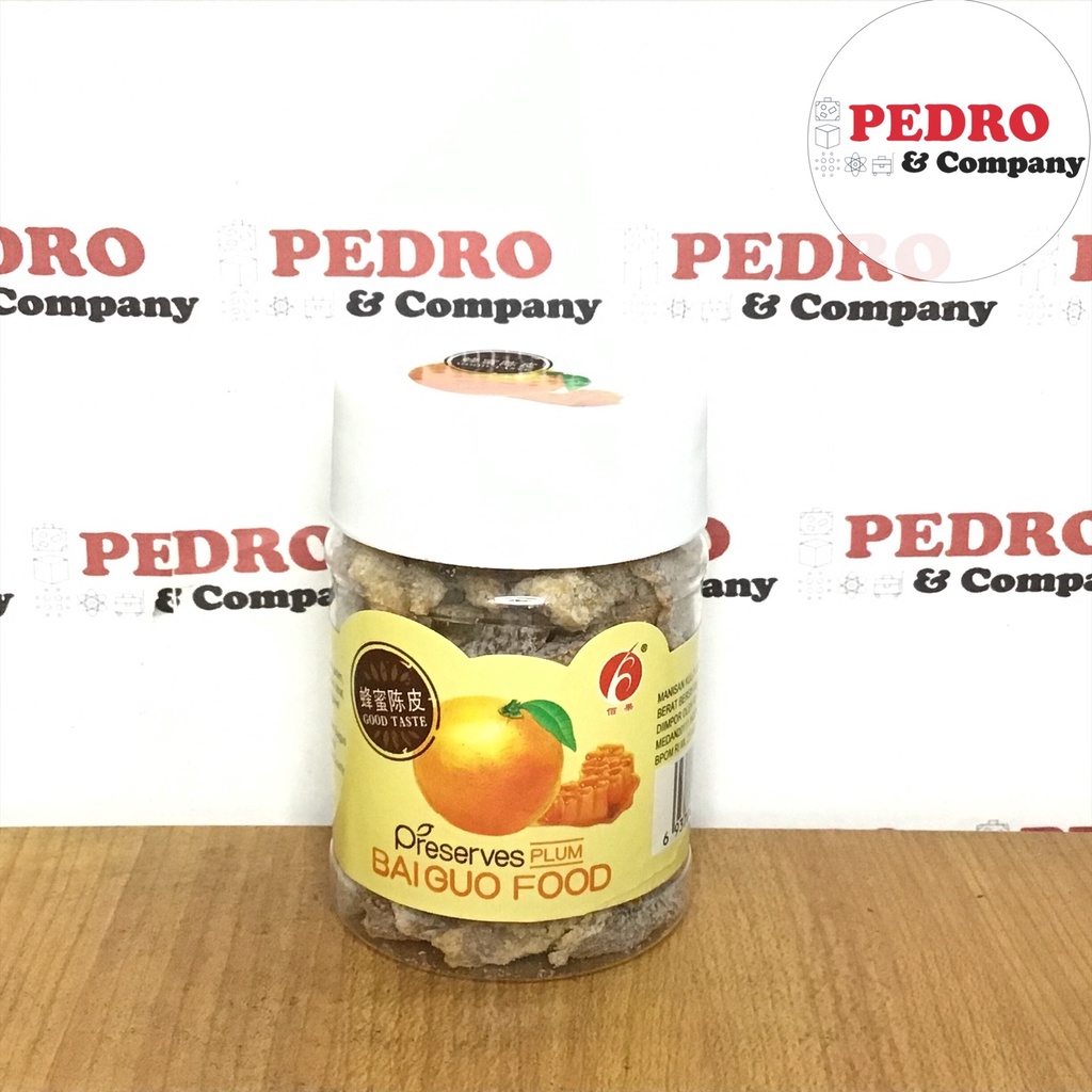 

Bai guo food preserves plum manisan kulit jeruk 85 gram - dried orange peel bioguo
