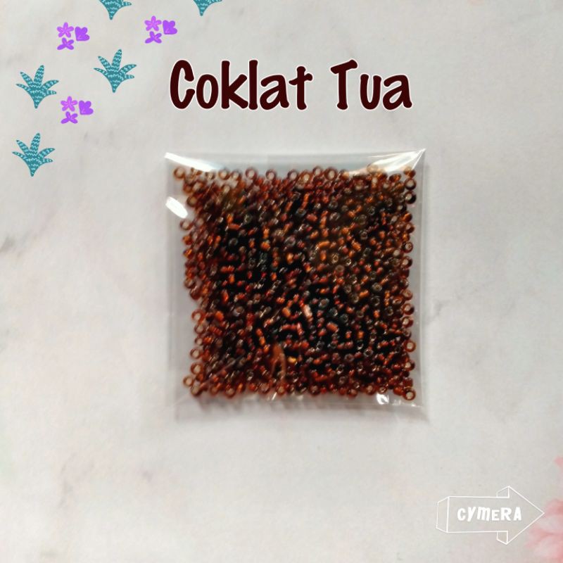 Manik Mote  Payet Pasir 10 gram Coklat Tua