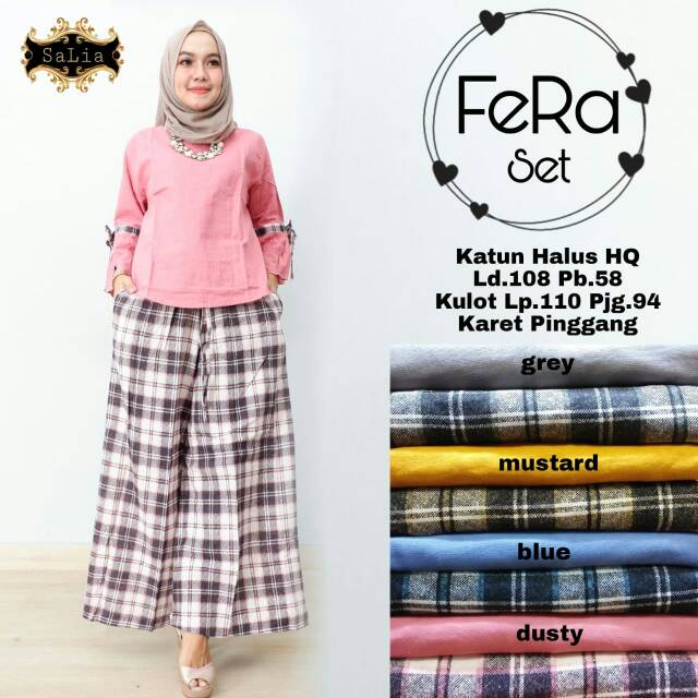 Supplier Busana Wanita Termurah & Best Seller Fera Set