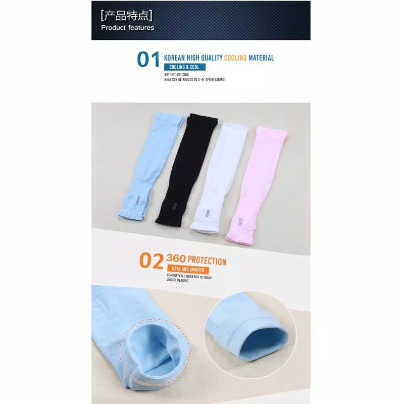 Manset Tangan Pelindung Sepeda Outdoor Lengan Anti Sinar UV Lets Slims