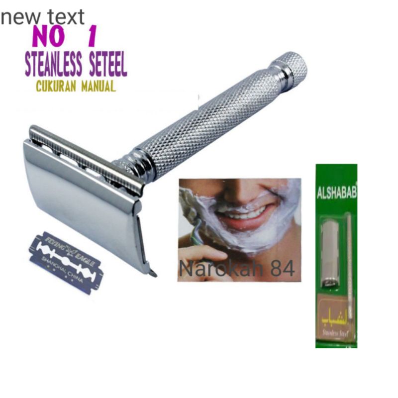 Ori) Alat Cukur Kumis dan Jenggot AL SHABAB Original Berbahan Besi |