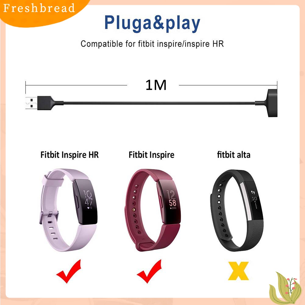 Terlaris 1m Magnetic USB Charging Cable Watch Charger Cord for Fitbit Inspire/Inspire HR