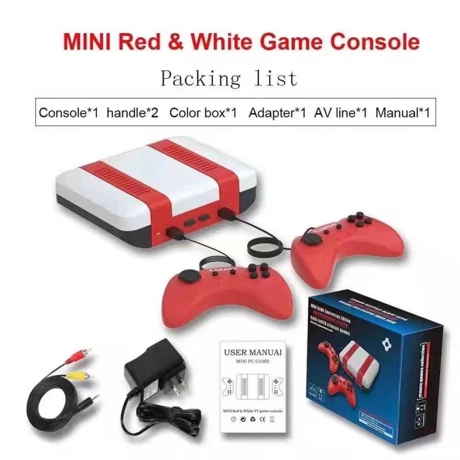 Game Console Red &amp; white Clasic 2 player 2021