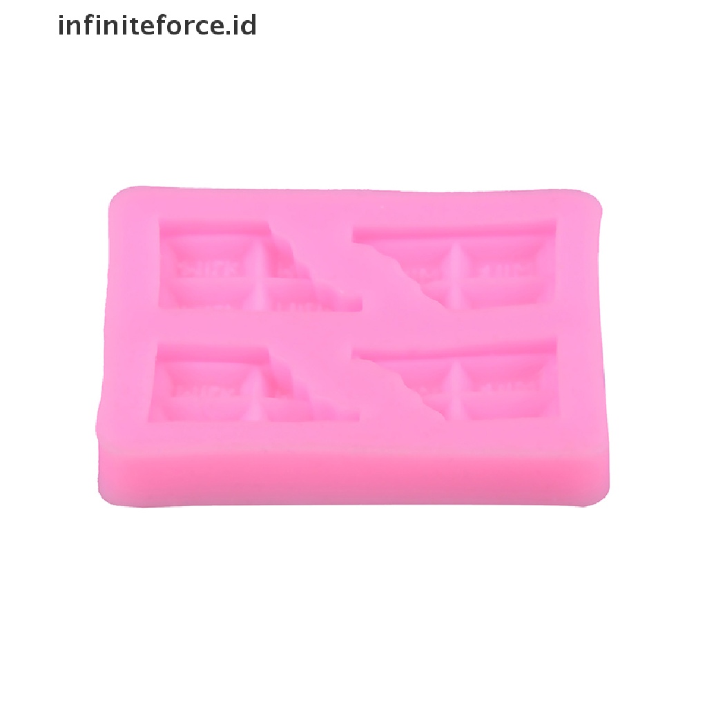 (Infiniteforce.Id) Cetakan Kue / Fondant / Cokelat Bentuk Tablet Setengah Bahan Silikon