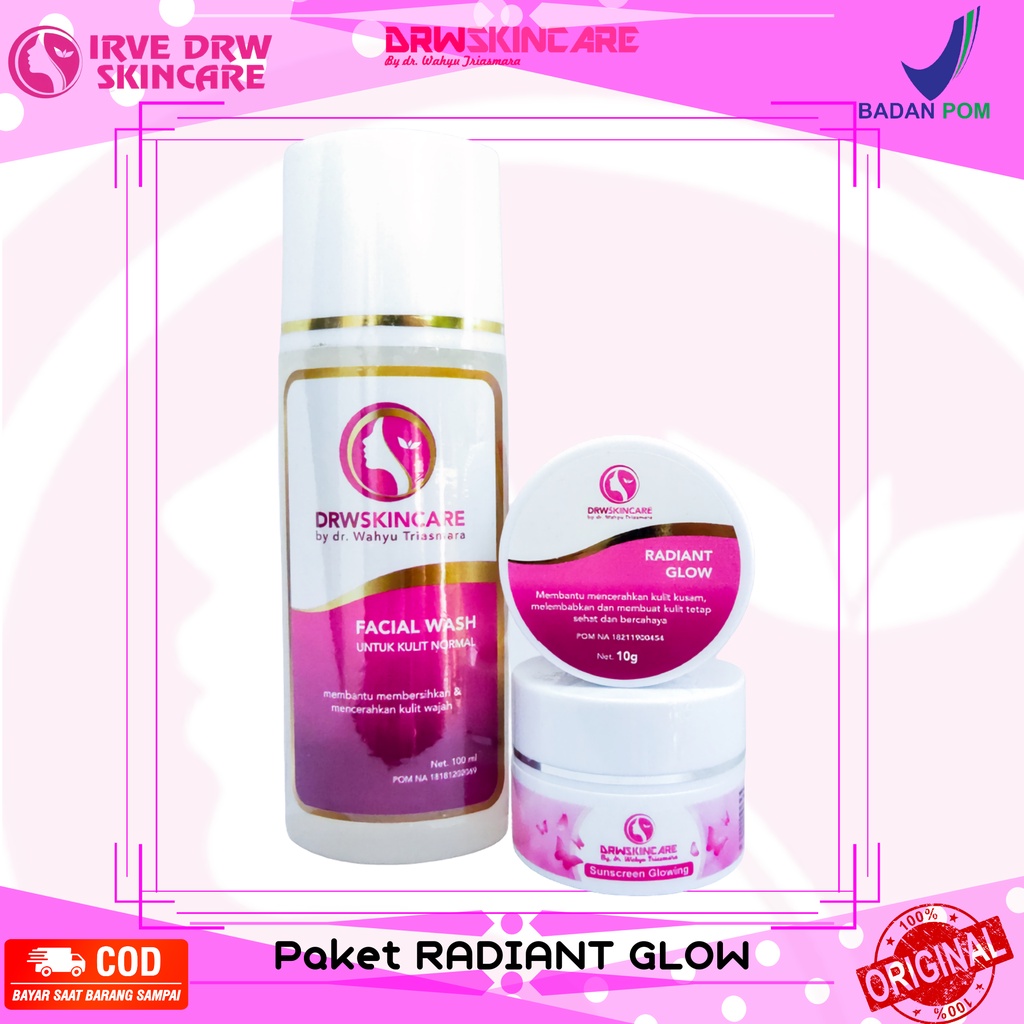 Drw Skincare Paket Radiant Acne Brightening Kulit Berjerawat Berminyak Menyamarkan Noda Hitam Bpom-5