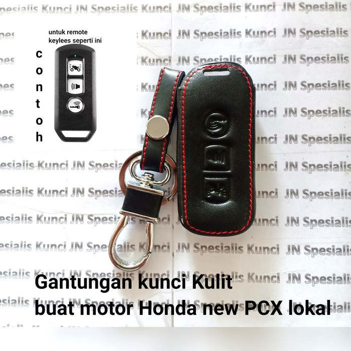 Gantungan kunci kulit motor Honda PCX lokal