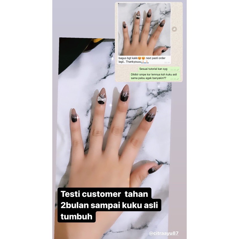 

nail tip exten tahan 2bulan