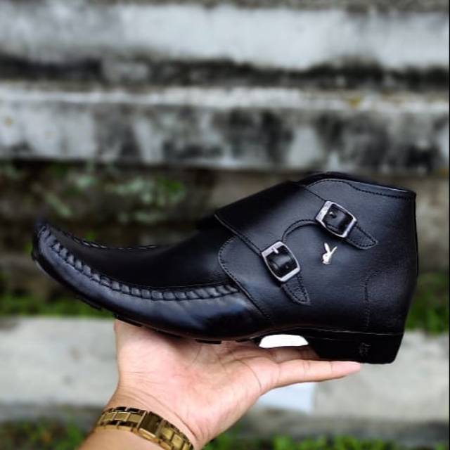 SEPATU PANTOPEL KULIT ASLI PRIA PLAYBOY GESPER